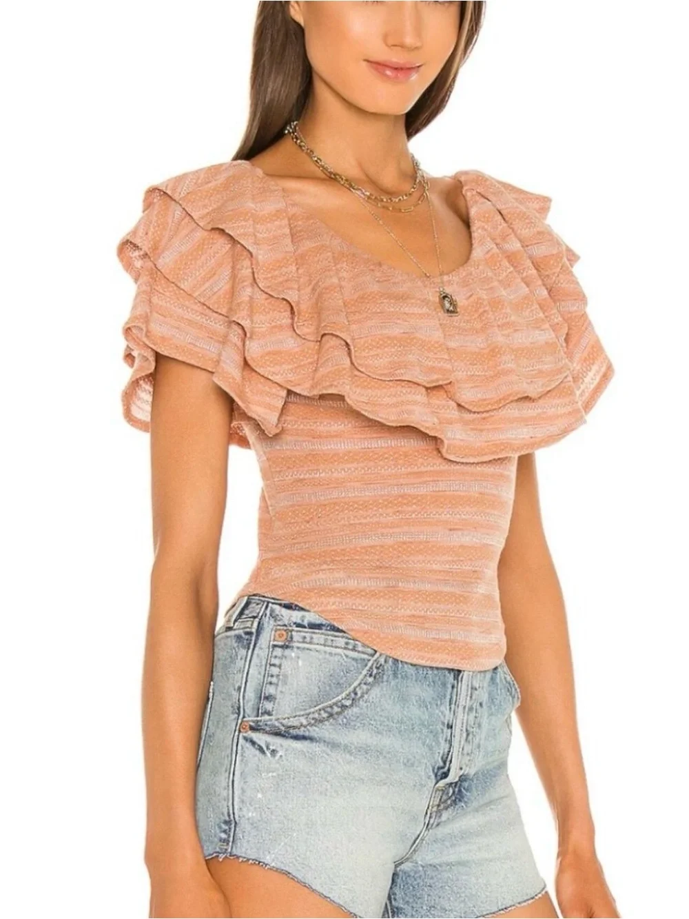 Free People Heirloom Ruffle Boho Top - Cottagecore Ruffle Romantic